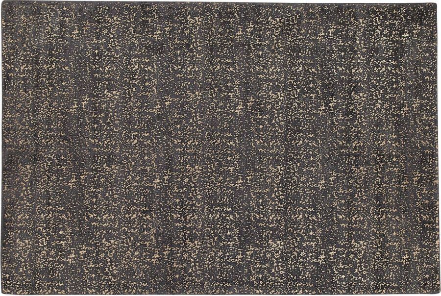 Beliani ESEL Laagpolig vloerkleed Donkergrijs 140 x 200 cm Viscose