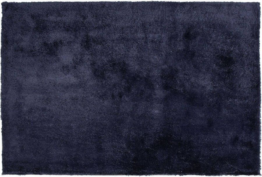 Beliani EVREN Shaggy vloerkleed Blauw 140 x 200 cm Polyester