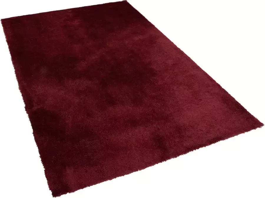 Beliani EVREN Shaggy vloerkleed Rood 200 x 300 cm Polyester