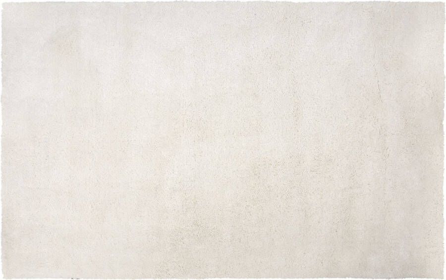 Beliani EVREN Shaggy vloerkleed Wit 140 x 200 cm Polyester