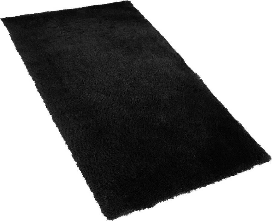 Beliani EVREN Shaggy vloerkleed Zwart 80 x 150 cm Polyester