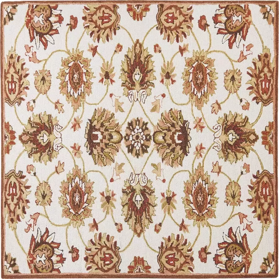 Beliani Vloerkleed vintage beige bruin 200 x 200 cm EZINE - Foto 2