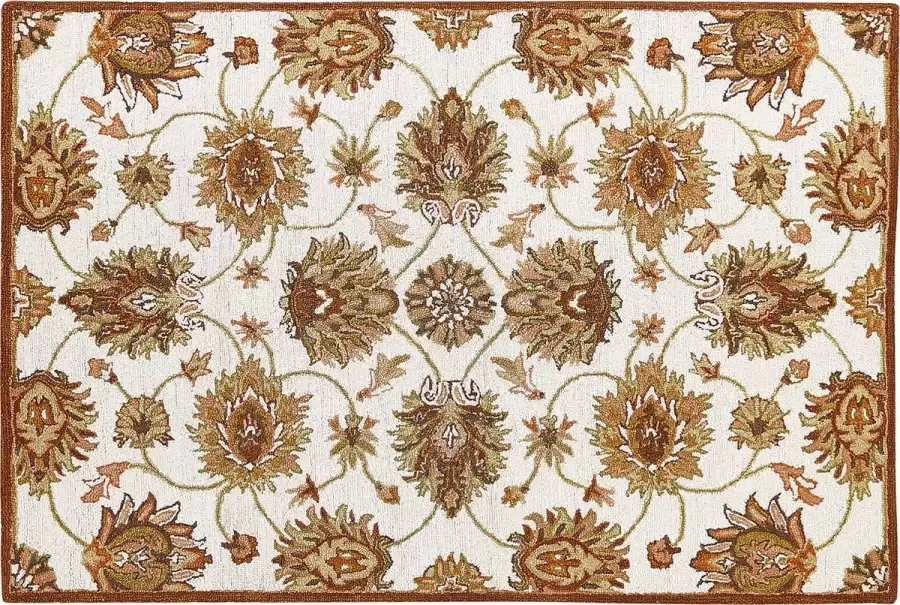 Beliani Vloerkleed vintage beige bruin 140 x 200 cm EZINE - Foto 2