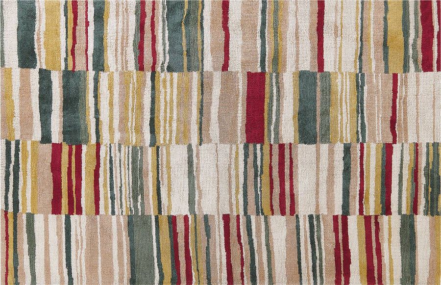 Beliani FATSA Laagpolig vloerkleed Multicolor 140 x 200 cm Polyester - Foto 5