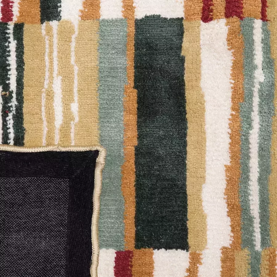 Beliani FATSA Laagpolig vloerkleed Multicolor 140 x 200 cm Polyester