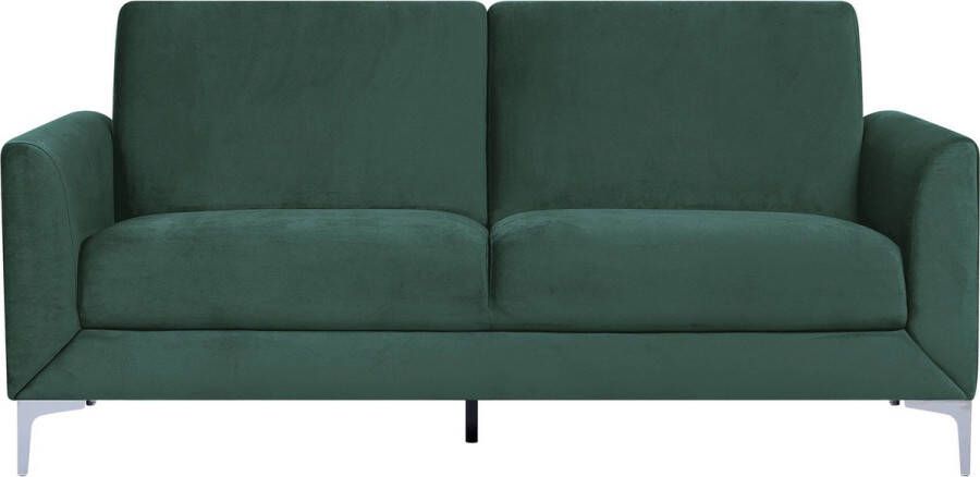 Beliani Bankenset FENES Fluweel Donkergroen 6-zitter