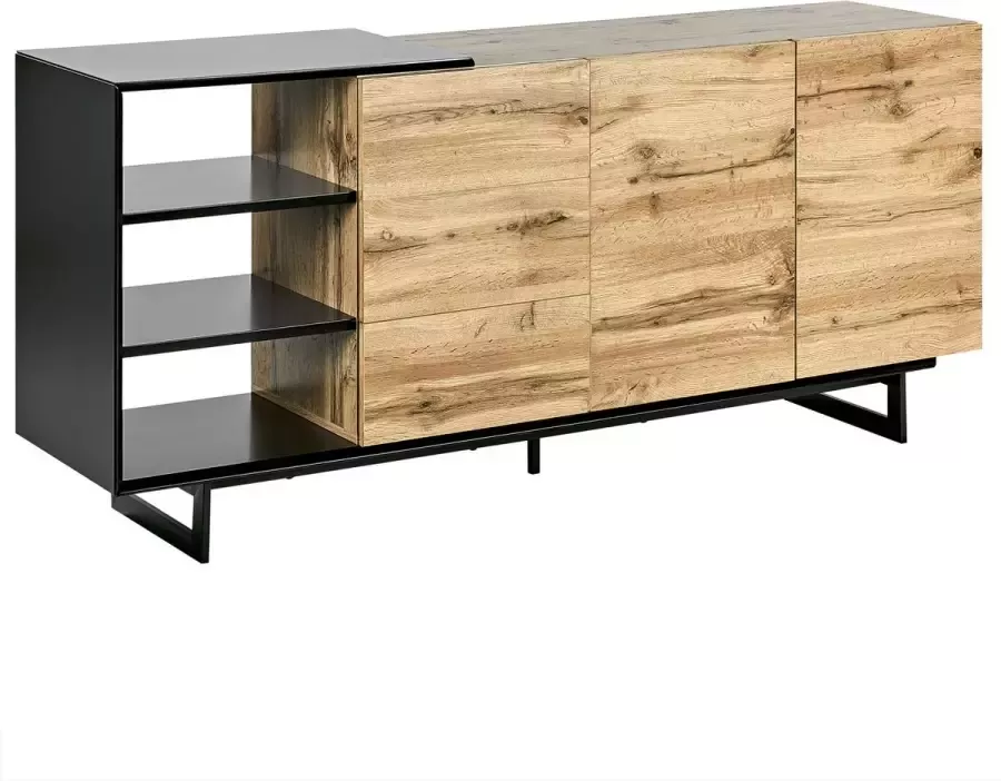 Beliani FIORA Sideboard met 2 deuren lichte houtkleur