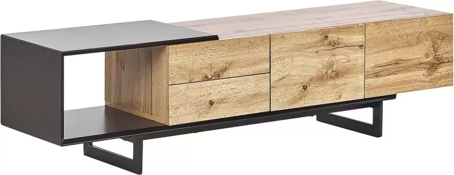 Beliani FIORA TV-meubel Lichte houtkleur MDF - Foto 2