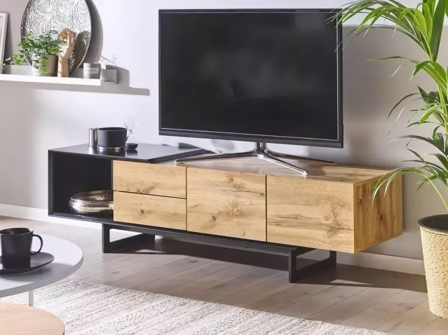 Beliani FIORA TV-meubel Lichte houtkleur MDF - Foto 1
