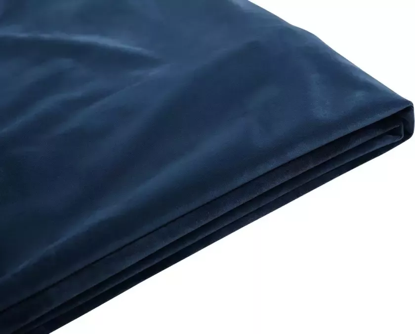 Beliani FITOU Bekleding bed Donkerblauw 180 x 200 cm Fluweel - Foto 2