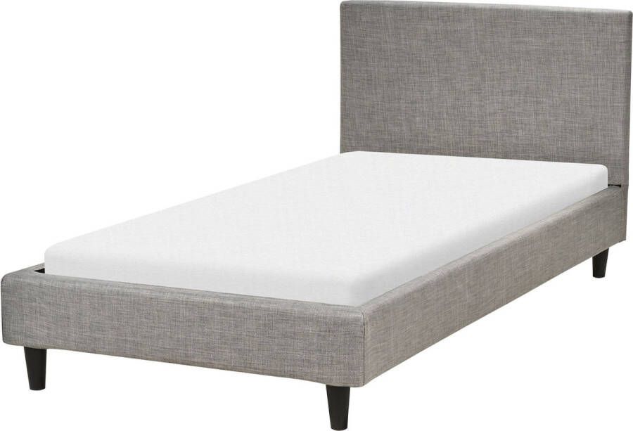 Beliani -FITOU -Eenpersoonsbed-Lichtgrijs-90 x 200 cm-Polyester