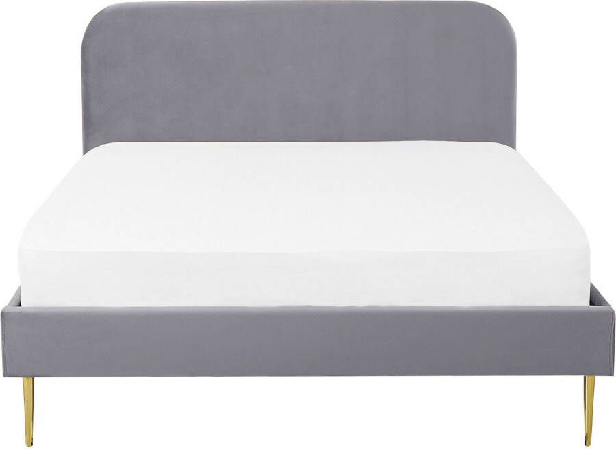 Beliani FLAYAT Tweepersoonsbed Goud 180 x 200 cm Fluweel