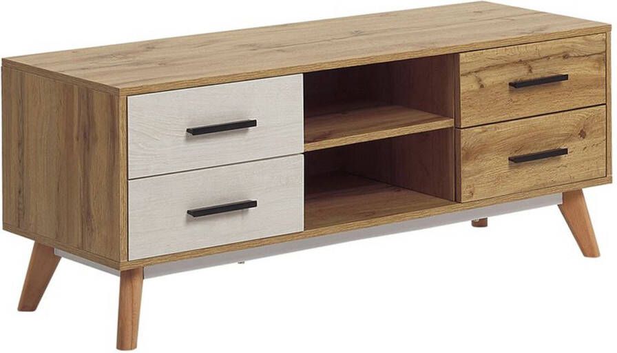 Beliani FLORIDA TV-meubel Lichte houtkleur MDF