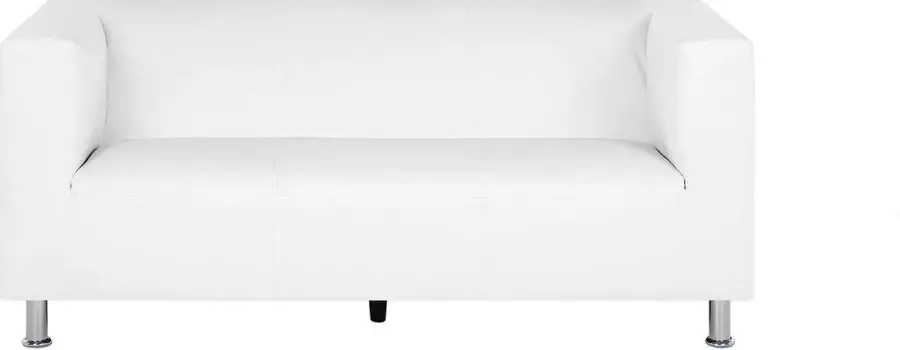 Beliani FLORO Three Seater Sofa Wit Kunstleer - Foto 3