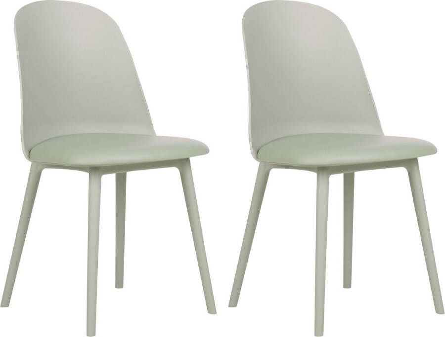 Beliani FOMBY Set van 2 stoelen Groen Synthetisch materiaal