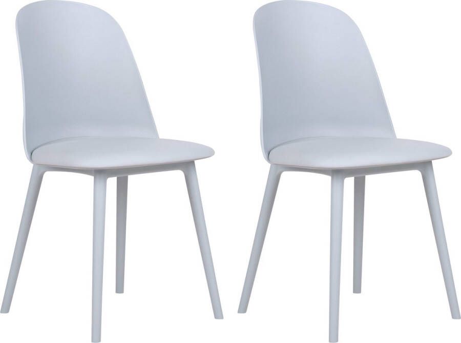 Beliani FOMBY Set van 2 stoelen Lichtblauw Synthetisch materiaal - Foto 1