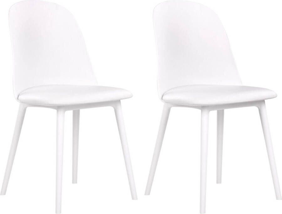 Beliani FOMBY Set van 2 stoelen Wit Synthetisch materiaal - Foto 1