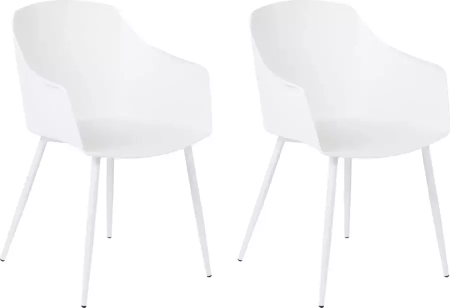 Beliani FONDA Set of 2 Chairs Wit Synthetisch materiaal - Foto 1