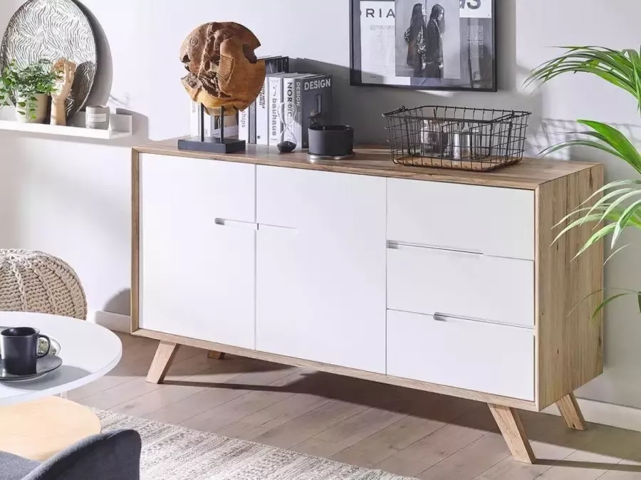 Beliani FORESTER Sideboard Lichte houtkleur MDF - Foto 2