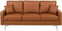 Beliani GAVLE Three Seater Sofa Bruin Kunstleer - Thumbnail 9