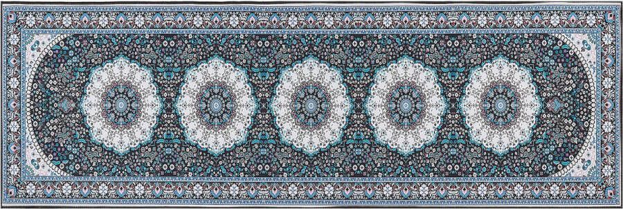 Beliani GEDIZ Loper tapijt Blauw 80 x 240 cm Polyester