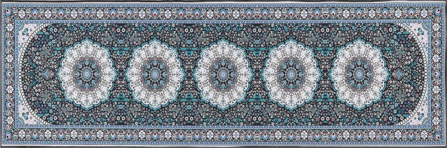 Beliani GEDIZ Loper tapijt Blauw 80 x 240 cm Polyester