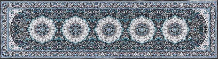 Beliani GEDIZ Loper tapijt Blauw 80 x 300 cm Polyester