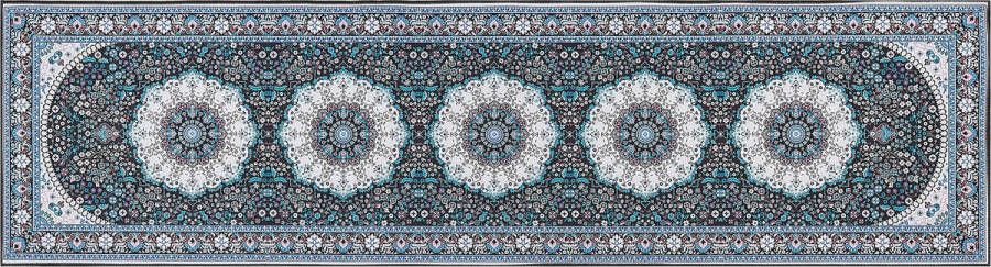 Beliani GEDIZ Loper tapijt Blauw 80 x 300 cm Polyester - Foto 1