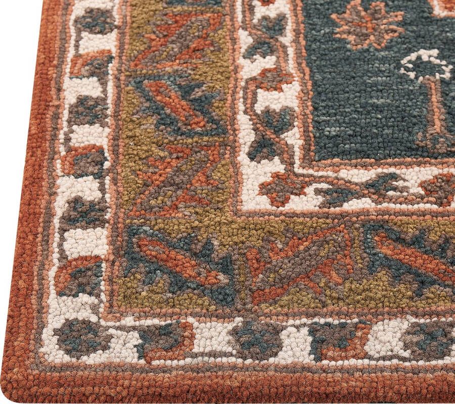 Beliani Vloerkleed wol meerkleurig 140 x 200 cm GELINKAYA