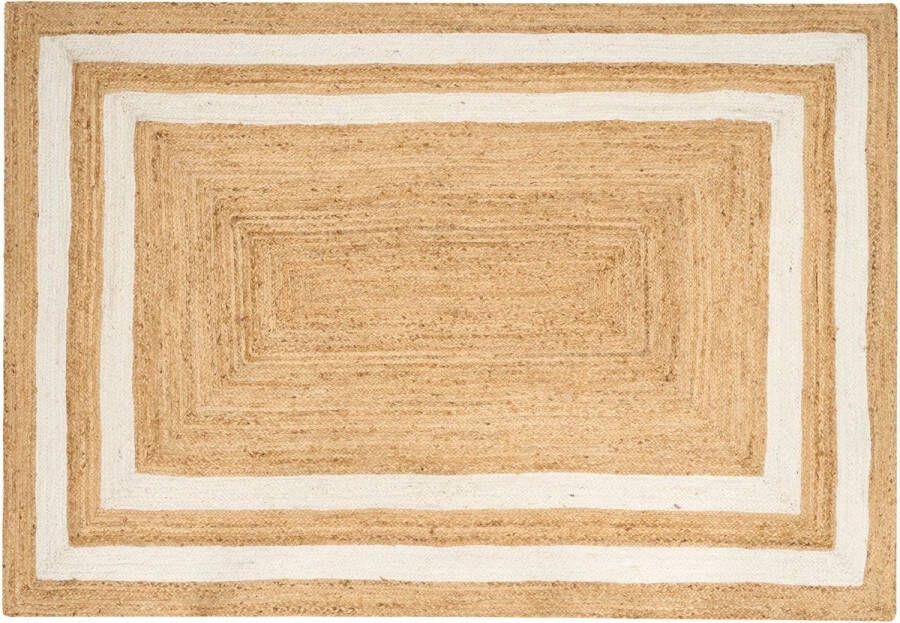 Beliani GEMEREK- Vloerkleed Beige 160 x 230 cm Jute