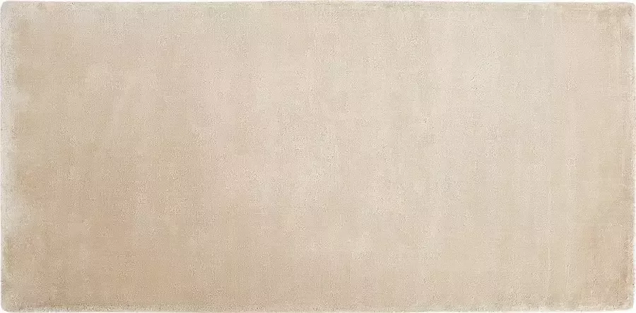 Beliani GESI II Laagpolig vloerkleed Beige 80 x 150 cm Viscose - Foto 2