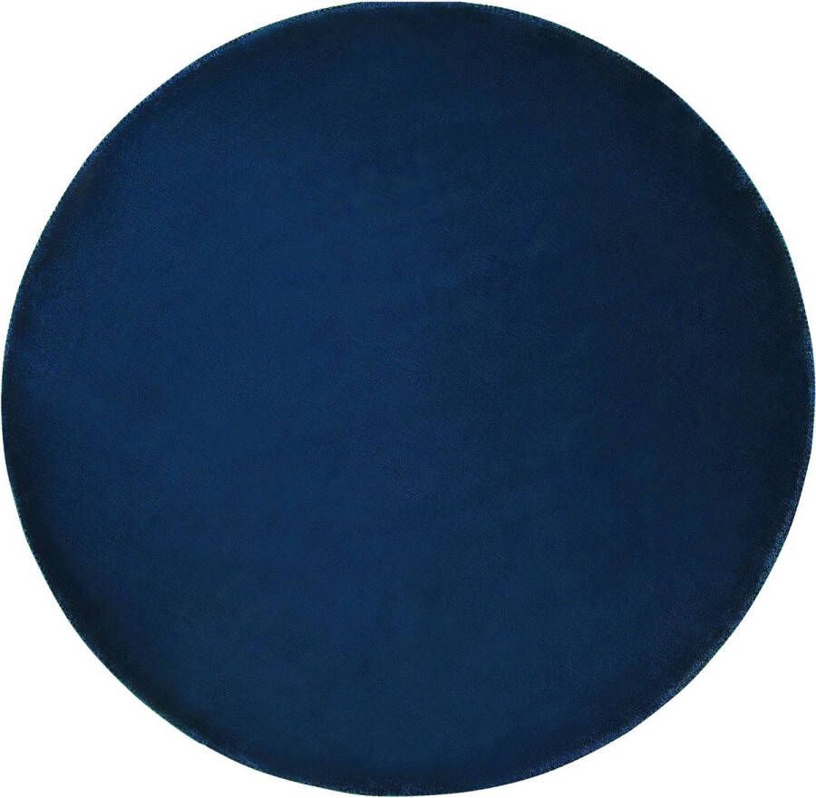 Beliani GESI II Laagpolig vloerkleed Blauw 140 cm Viscose - Foto 2