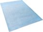 Beliani GESI II Laagpolig vloerkleed Blauw 160 x 230 cm Viscose - Thumbnail 1
