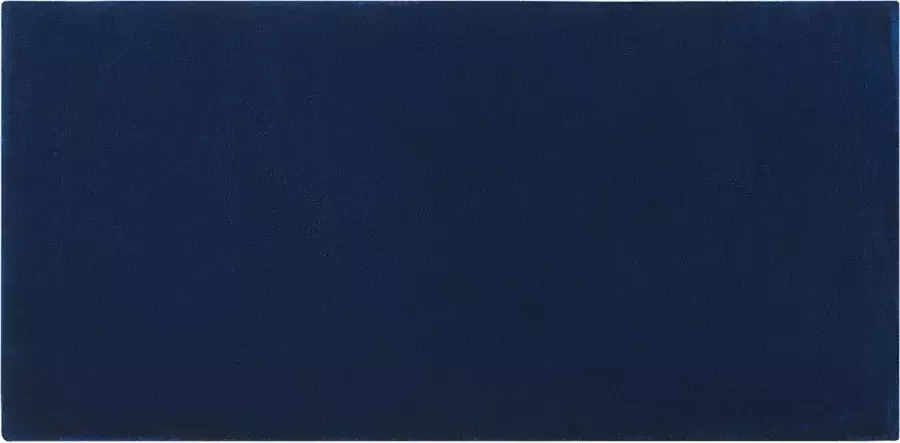 Beliani GESI II Laagpolig vloerkleed Blauw 80 x 150 cm Viscose