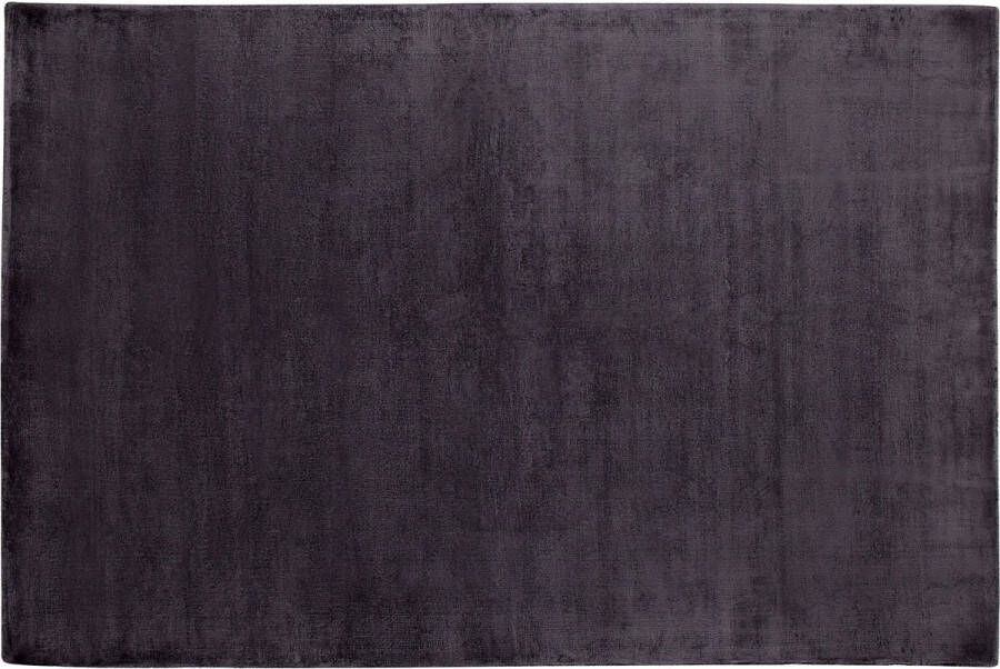 Beliani GESI II Laagpolig vloerkleed Donkergrijs 140 x 200 cm Viscose