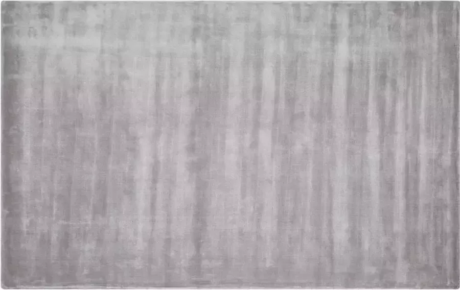 Beliani GESI II Laagpolig vloerkleed Grijs 140 x 200 cm Viscose - Foto 1