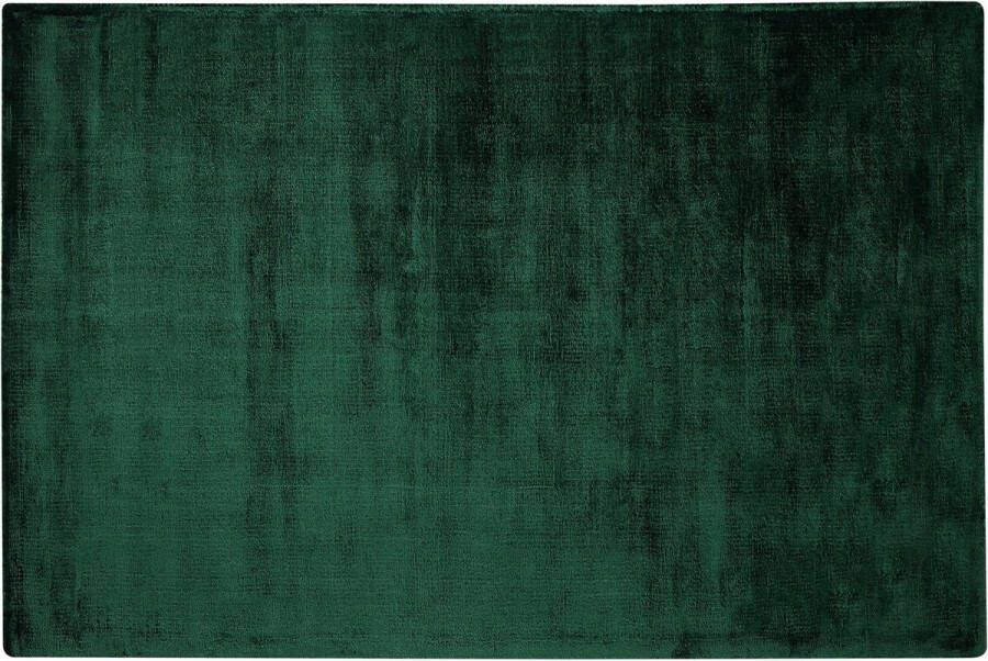 Beliani GESI II Laagpolig vloerkleed Groen 140 x 200 cm Viscose - Foto 1