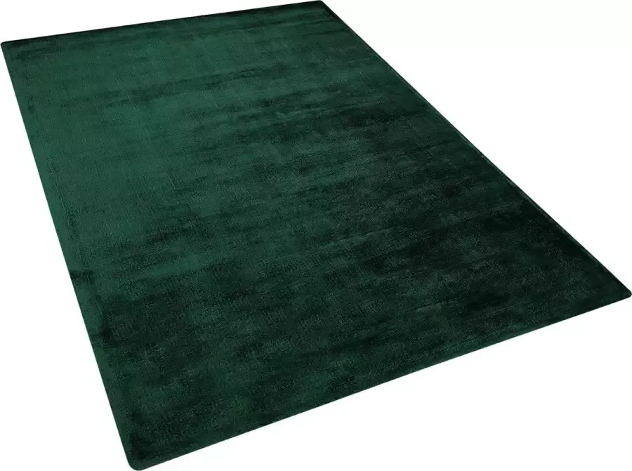 Beliani GESI II Laagpolig vloerkleed Groen 140 x 200 cm Viscose - Foto 2