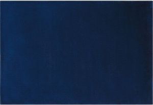 Beliani GESI II Laagpolig vloerkleed Marineblauw 140 x 200 cm Viscose