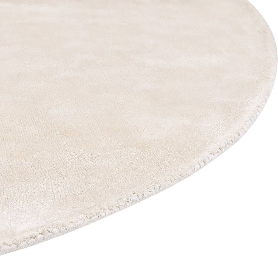 Beliani GESI II Vloerkleed Beige 140 x 140 cm Viscose