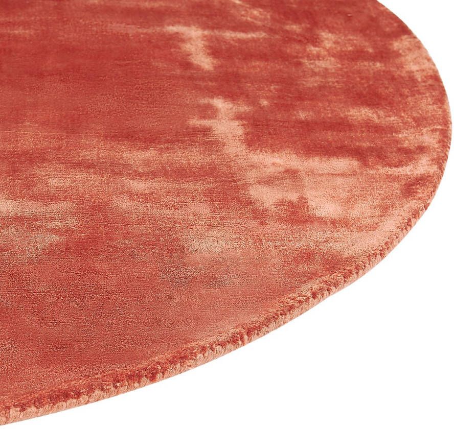 Beliani GESI II Vloerkleed Oranje 140 x 140 cm Viscose