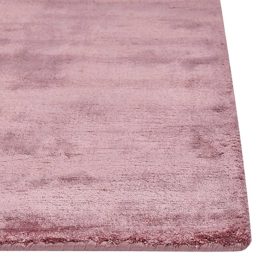 Beliani GESI II Vloerkleed Roze 80 x 150 cm Viscose