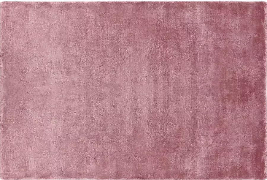 Beliani GESI II Vloerkleed Roze 140 x 200 cm Viscose - Foto 1