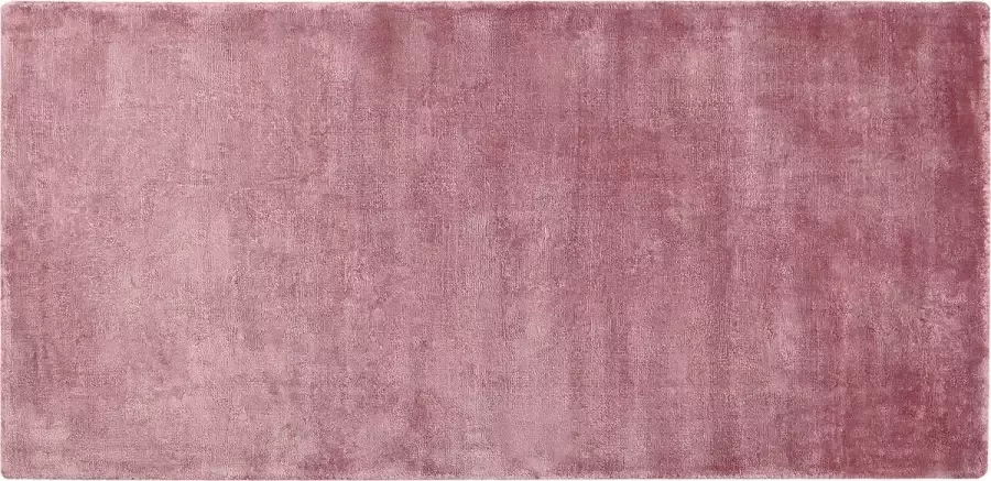 Beliani GESI II Vloerkleed Roze 80 x 150 cm Viscose - Foto 2