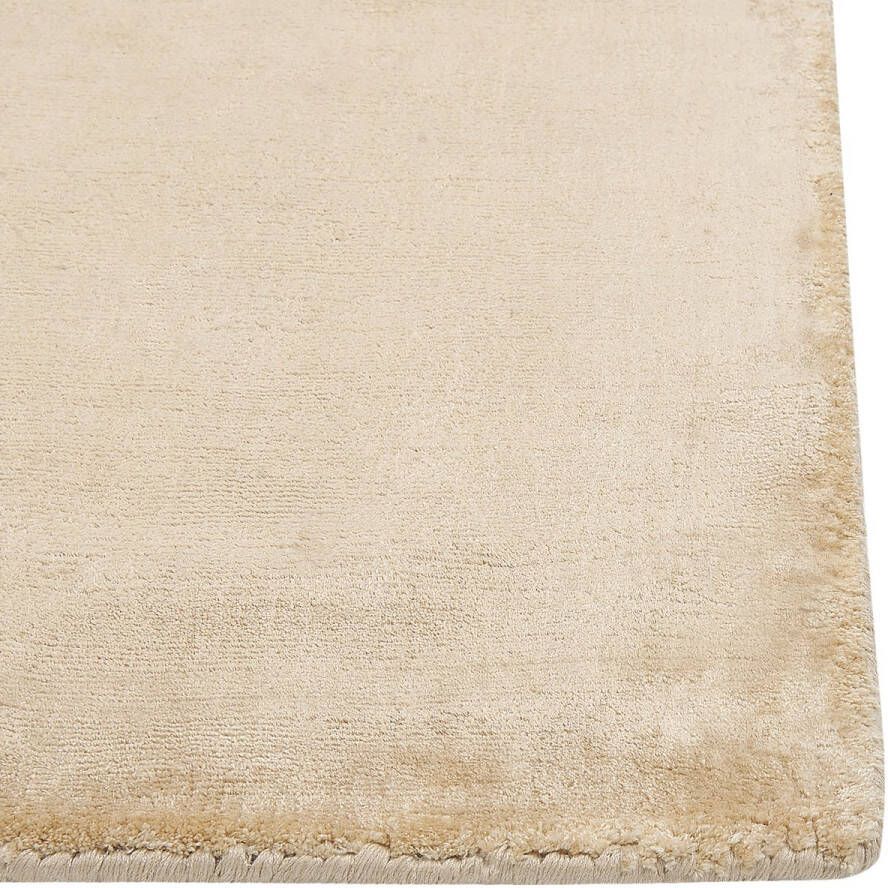 Beliani GESI II Vloerkleed Zandbeige 80 x 150 cm Viscose