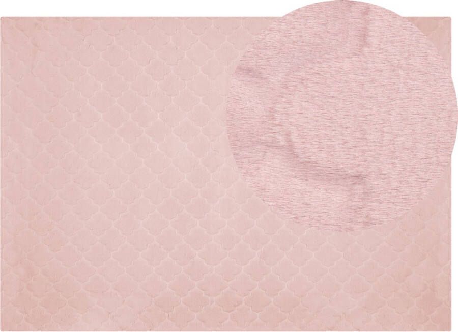 Beliani GHARO Shaggy vloerkleed Roze 160 x 230 cm Polyester