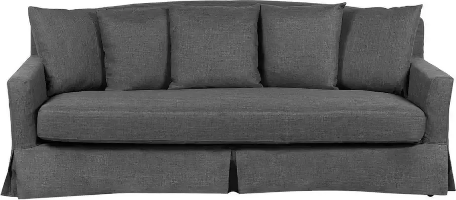 Beliani GILJA Three Seater Sofa Grijs Polyester - Foto 1