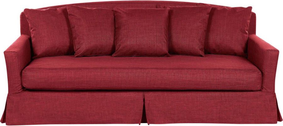 Beliani GILJA Three Seater Sofa Rood Polyester - Foto 1