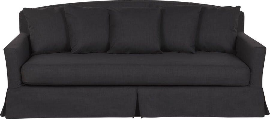 Beliani GILJA Three Seater Sofa Zwart Polyester - Foto 1