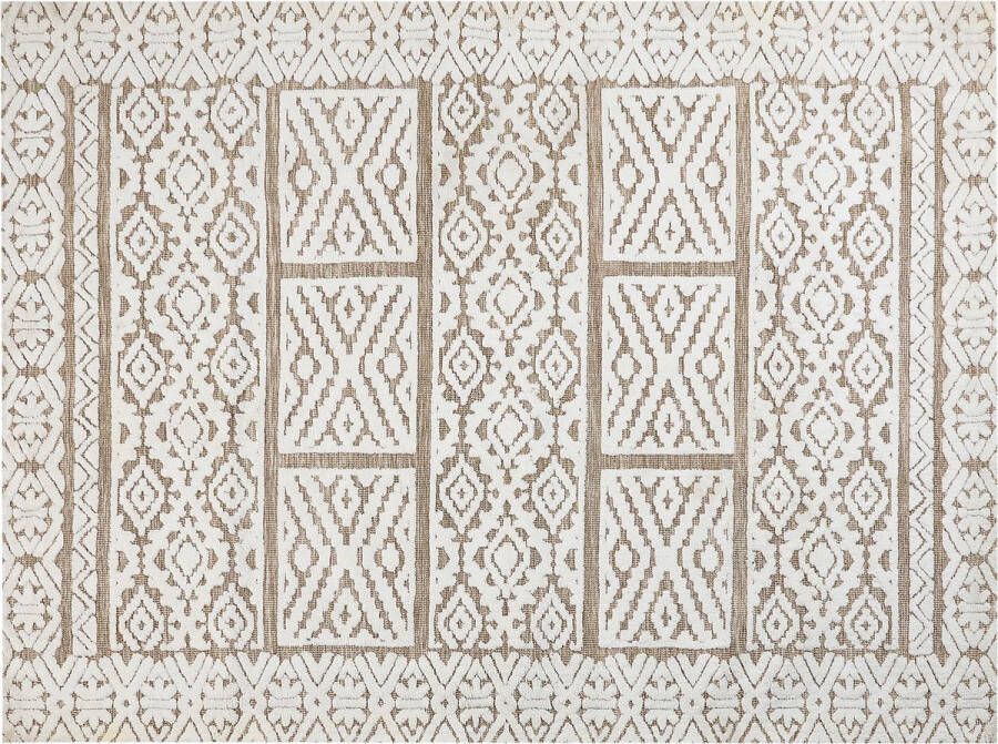Beliani GOGAI Vloerkleed Crème Beige 300 x 400 cm Polyester